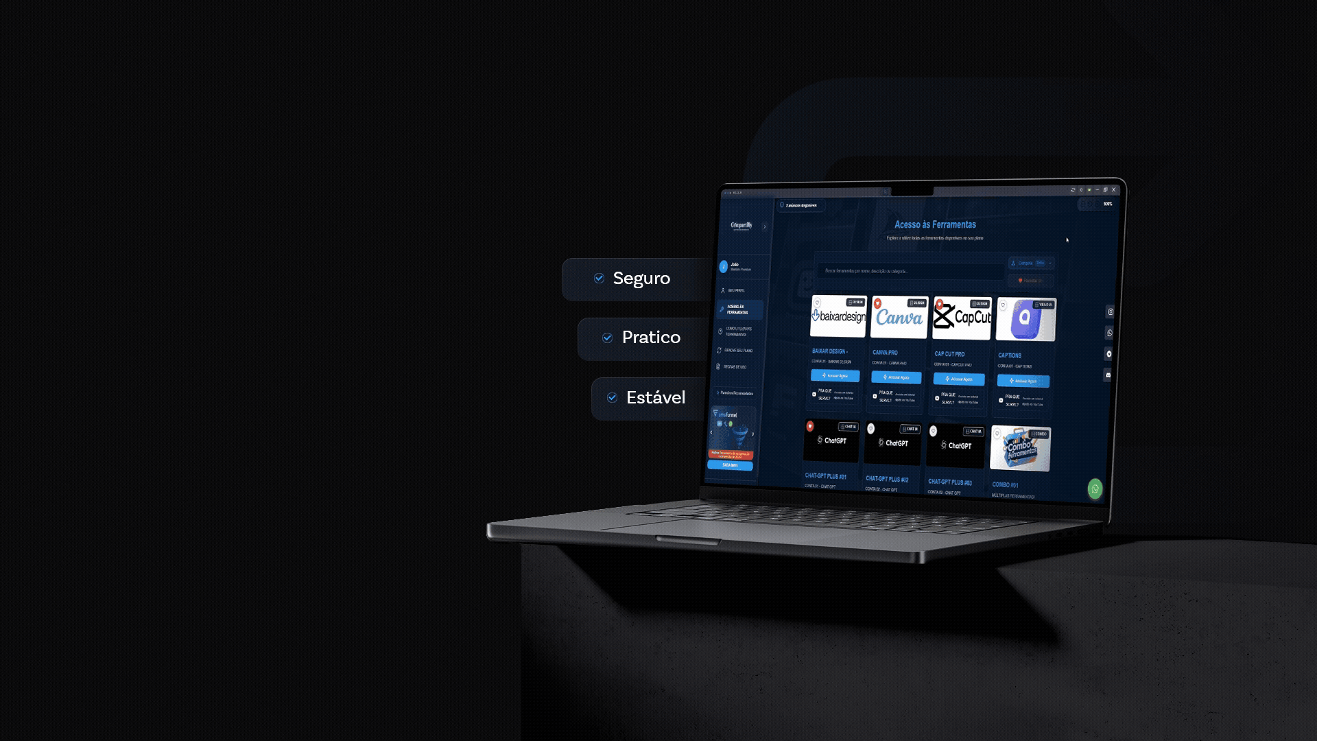 Demonstração Multi-login Compartilly